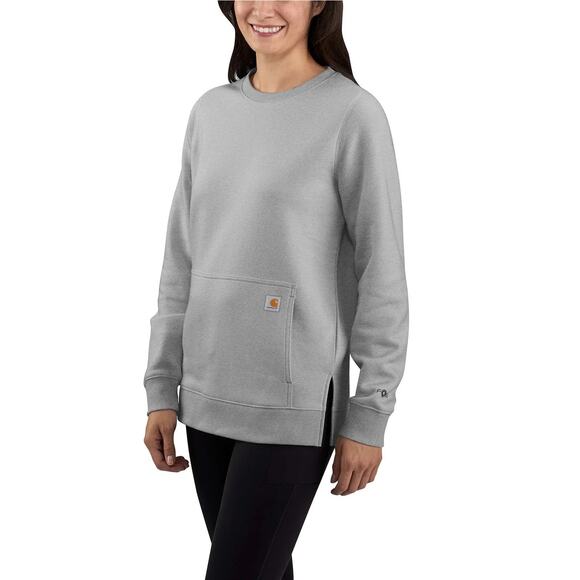 Carhartt Force Relaxed Fit Gray Crewneck Sweatshirt with Pocket - Size M - Picture 1 of 8